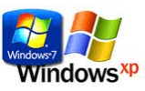 Windows Xp- en Windows 7-logo's