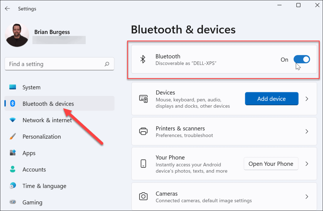 Instellingen Bluetooth en Apparaten