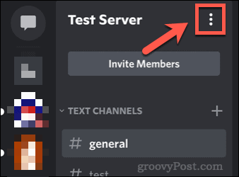 Open serverinstellingen op Discord