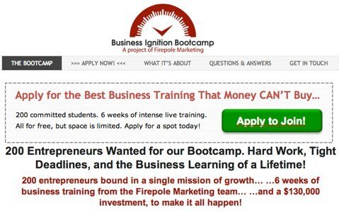 business ontsteking bootcamp