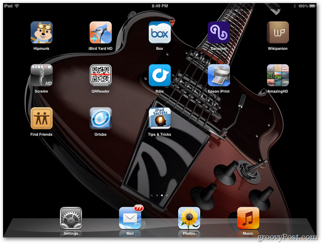 iPad-startscherm