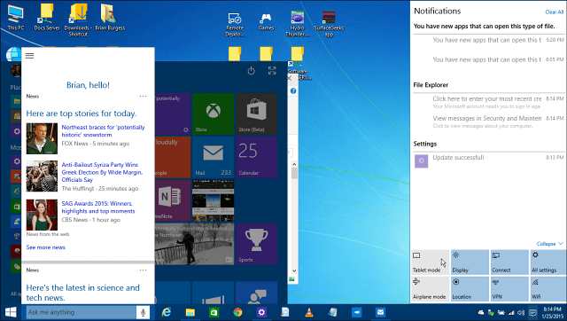 Technische preview van Windows 10