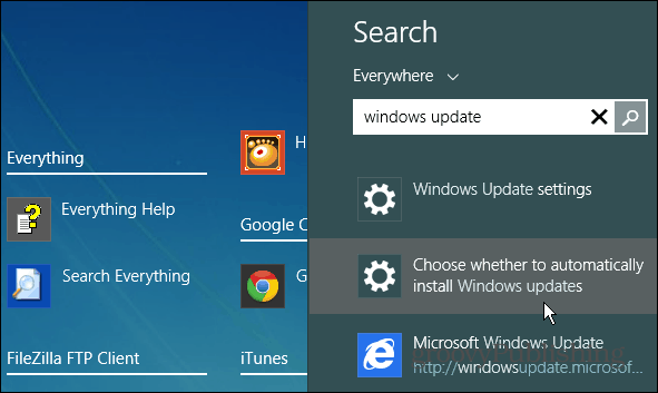 Zoek Windows Updates