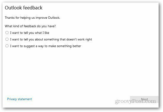 Feedback over Outlook.com naar Microsoft sturen