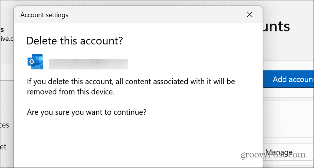 Hoe opgeslagen e-mailaccounts op Windows 11 te verwijderen