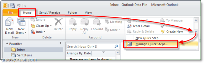 Hoe aangepaste snelle stappen te maken in Outlook 2010
