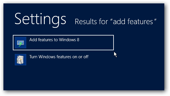 Voeg functies toe aan Windows 8