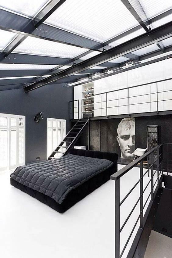 Zwart-wit slaapkamerdecoratie