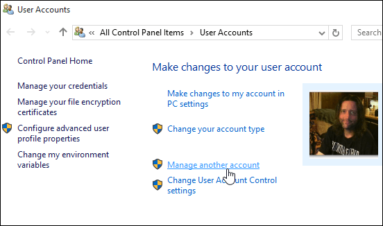 2 Beheer een ander account Windows 10