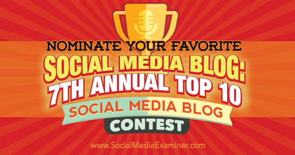 beste blogwedstrijd voor sociale media