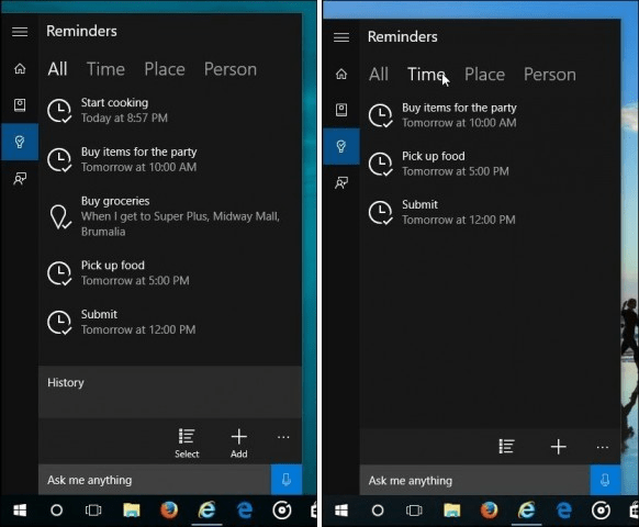 Windows 10 Cortana-herinnering