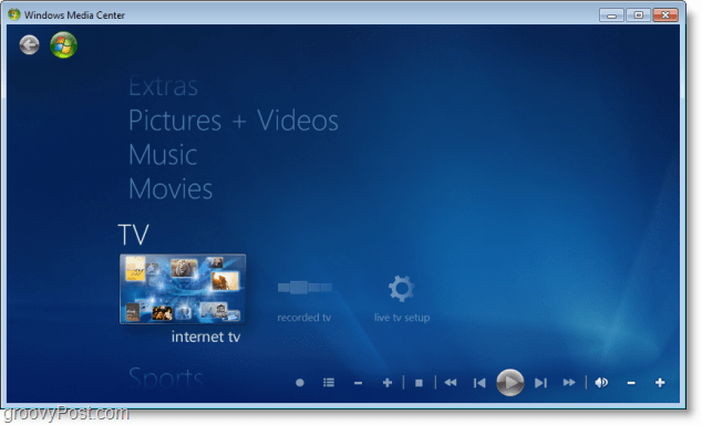 Windows 7 Media Center - internet tv werkt nu!