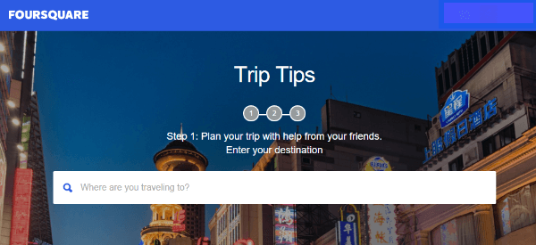 foursquare trip tips