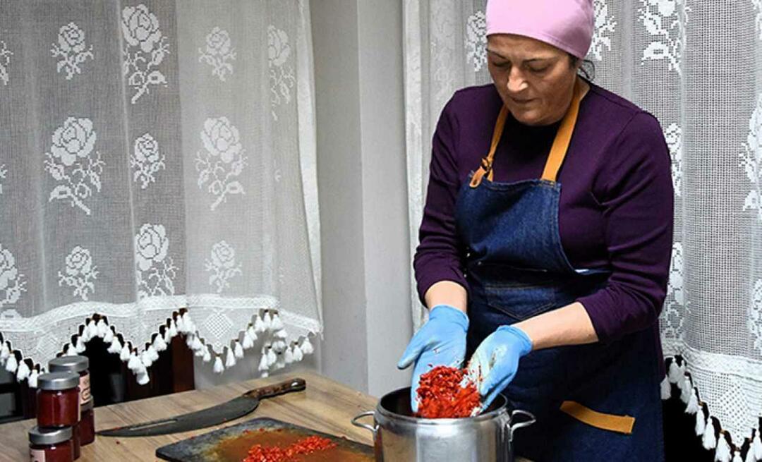 Vrouwen uit Bilecik maakten jam van de geregistreerde hete peper van Çukurören: de zoetste vorm van pijn!