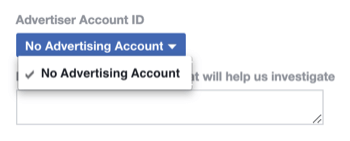 stap 2 van het invullen van het accountformulier voor uitgeschakelde advertenties van Facebook
