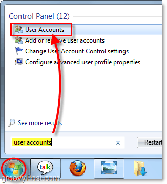 toegang tot gebruikersaccounts in Windows 7