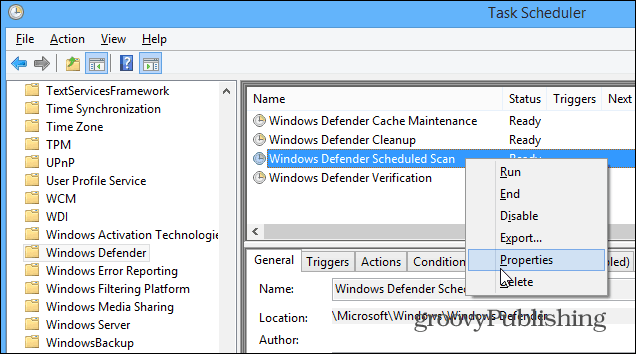 Windows Defender plannen voor automatische scans in Windows 8.1