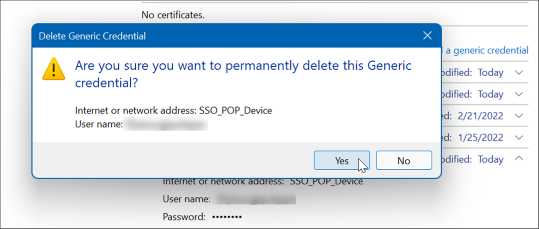  verifiëren verwijderen gebruik credential manager op windows 11