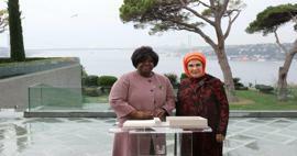 First Lady Erdoğan ontmoette de vrouw van de president van de Republiek Mozambique!