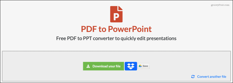 EasyPDF Geconverteerde PDF naar PowerPoint