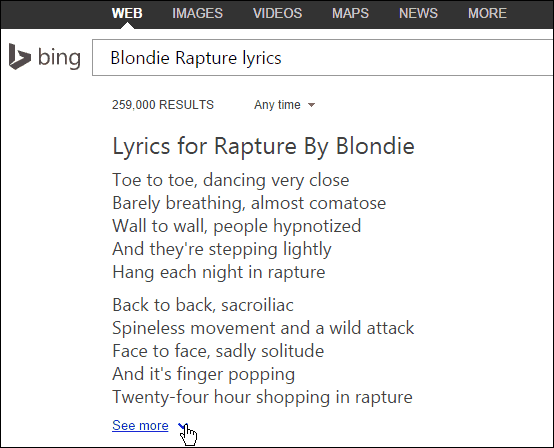 Bing Lyrics