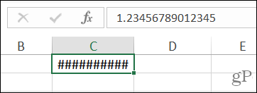 Cijfersymbolen in Excel