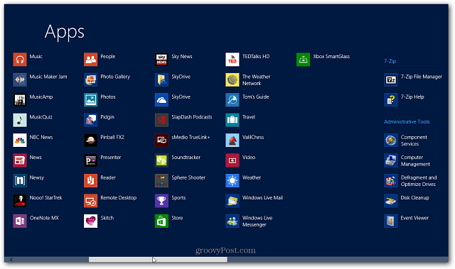 Zoek alle apps die zijn geïnstalleerd op Windows 8 (bijgewerkt voor 8.1)
