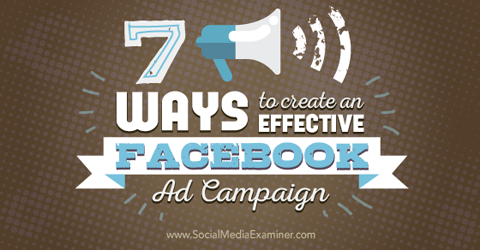 maak effectieve Facebook-advertentiecampagnes