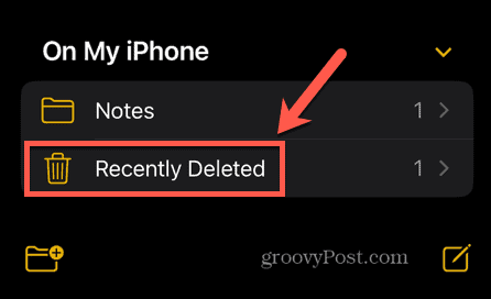 iphone onlangs verwijderde notities