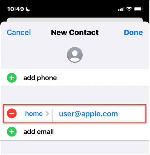 Apple ID in contactenlijst