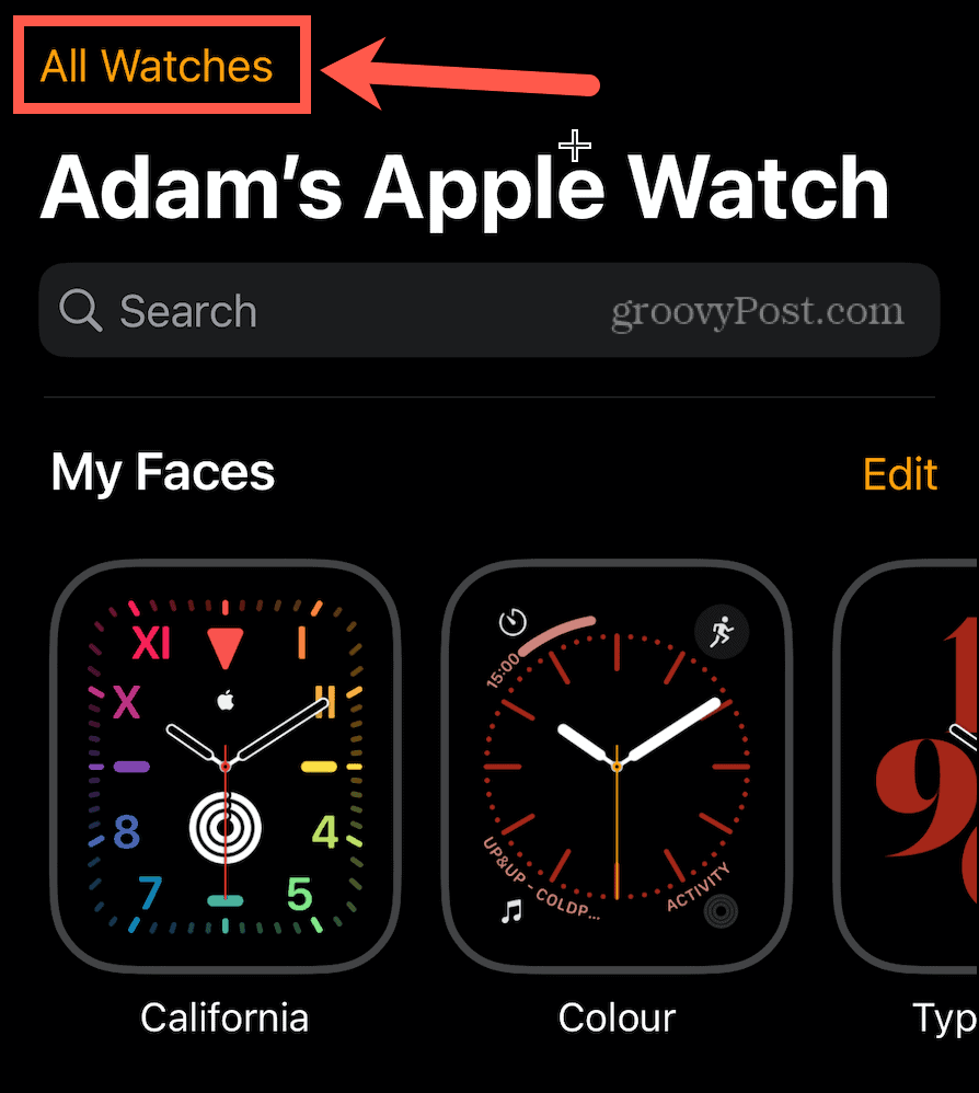 bekijk app alle horloges