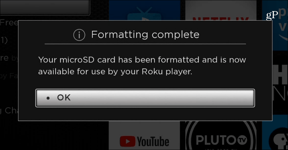 Formatteer microSD-kaart Roku Ultra Complete