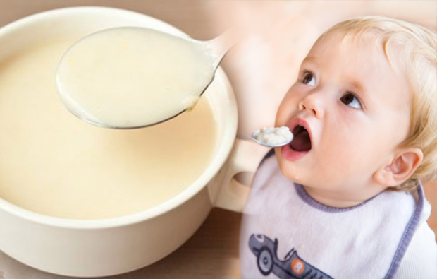 Rijstmeelvoedselrecept voor baby's