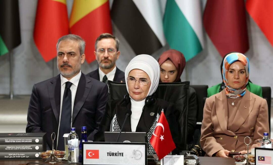 First Lady Erdoğan: "We zijn verplicht om meer te doen dan tranen vergieten om het bloedbad te stoppen"