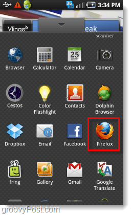 Firefox vanuit de app-lade