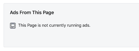 'Deze pagina geeft momenteel geen advertenties weer' bericht voor Facebook-pagina
