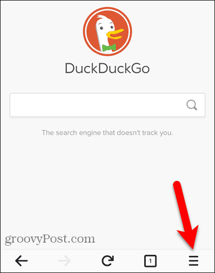 Tik op de menuknop in Firefox voor iOS