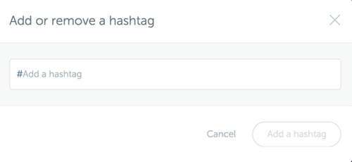Voeg een hashtag toe aan uw Iconosquare-dashboard.