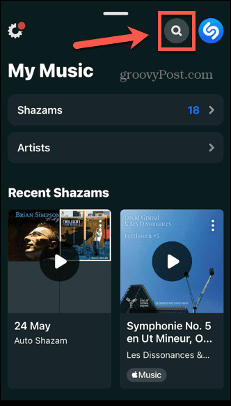 shazam zoeken