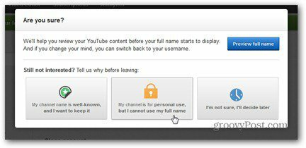 youtube echte naam weigert volledige naam te gebruiken