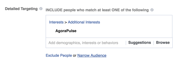 U kunt uw Facebook-advertenties richten op mensen die geïnteresseerd zijn in een specifiek bedrijf.