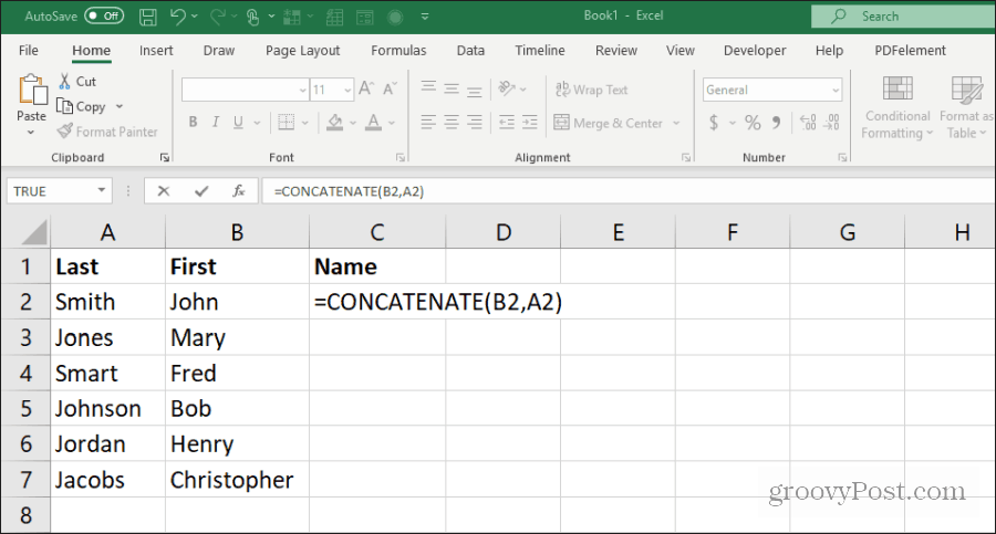 samenvoegen in Excel