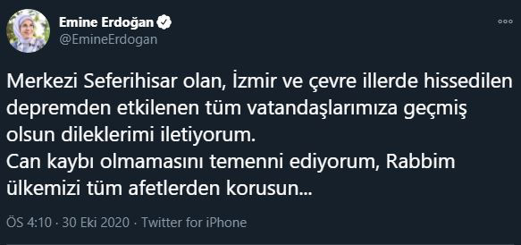 emine erdoğan aardbeving delen