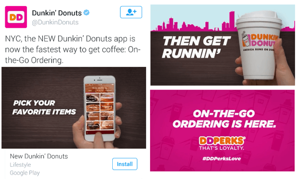 dunkin donuts twitter videoadvertentie