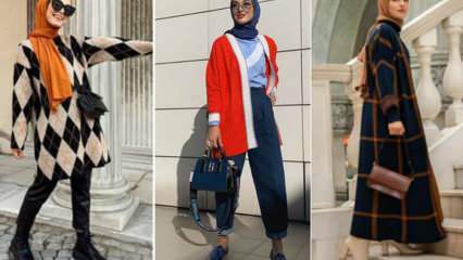 Vestmodellen in hijab 2020-2021! Hoe worden vesten gecombineerd?