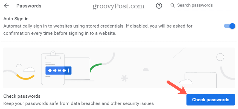 Instellingen voor automatisch aanvullen, wachtwoorden controleren in Chrome
