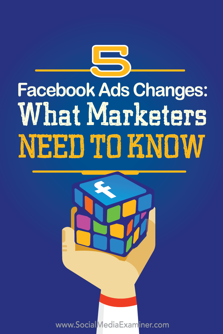 wat marketeers moeten weten over vijf wijzigingen in Facebook-advertenties