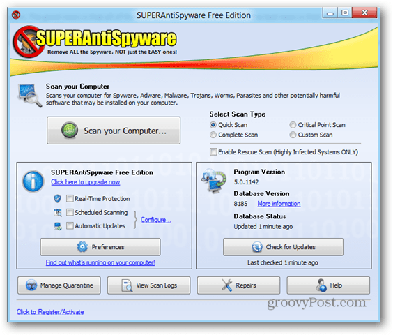 SuperAntiSpyware is een geweldig antimalwareprogramma