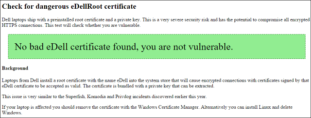 Dell verzendt laptops met Dangerous Root-certificaat, hier is hoe u uw pc kunt testen (bijgewerkt)