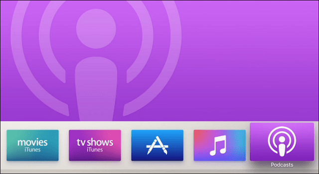 Podcasts Nieuwe Apple TV